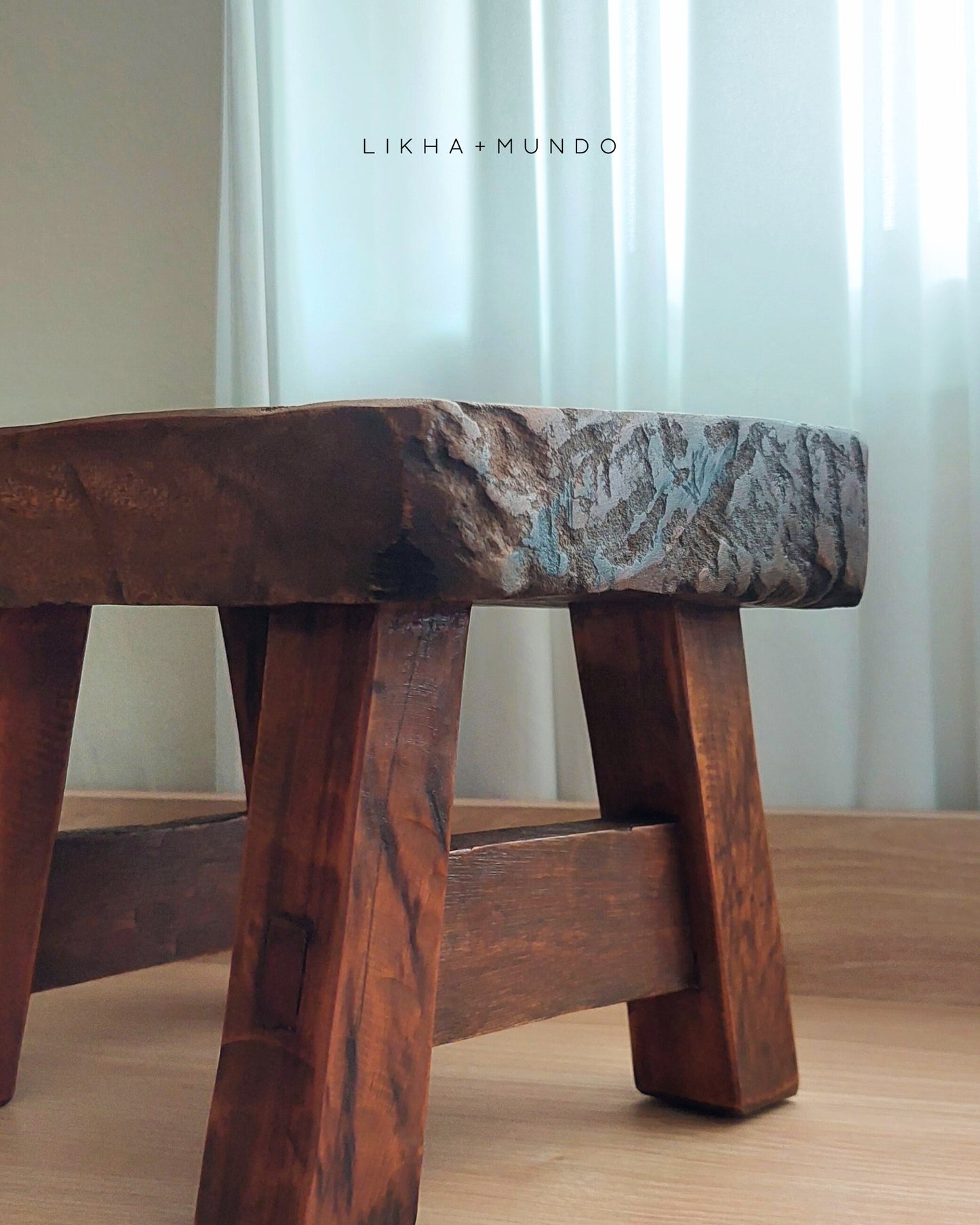 (For-Pre-order. Please message us on Instagram.) JOSE Aged Wood Stool Riser