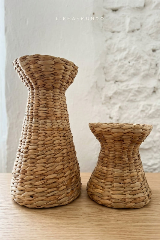 TANGLAW Decorative Woven Candle Holder Set
